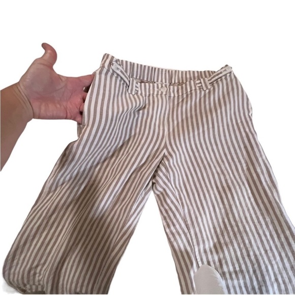 J. Jill Linen Blend High Rise Wide Leg
Cropped Pants 10 Striped Beachy Coastal - Picture 9 of 13